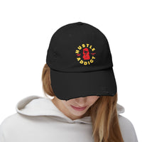 Hustle Addict Unisex Distressed Cap - Motivational Cap for Entrepreneurs and Go-Getters