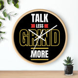 Motivational Wall Clock: Talk Less Grind More, Home Office Decor, Gift for Entrepreneurs, Time Management, Inspirational Wall Art