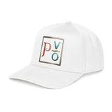 Embroidered PVŌ Square Logo Baseball Cap — Forest Green Mid-Profile Snapback