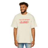 Men's Motivational Heavy Oversized Tee - Perfect for Self-Care, Casual Wear, Gym Sessions, Gift for Him, Journey Inspiration