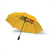 Umbrella — "I  PVO" Yellow Semi-Automatic Foldable Umbrella