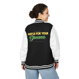 Unisex Heavyweight Letterman Jacket – Hustle for Your Dreams, Motivational Jacket, College Spirit Wear, Trendy Varsity Jacket, Unique [...]