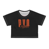 Stylish Crop Tee: Stay Focused | Trendy Black Shirt, Casual Wear, Gift for Her, Summer Fashion, Fitness Apparel