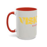 Bold P.V.O Accent Coffee Mug - Unique Gift for Coffee Lovers, Home Office Decor, Casual Vibe, 11 & 15oz