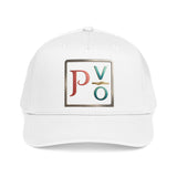Embroidered PVŌ Square Logo Baseball Cap — Forest Green Mid-Profile Snapback