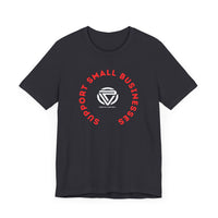 Support Small Business Unisex Tee - Black Short Sleeve T-Shirt