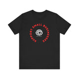 Support Small Business Unisex Tee - Black Short Sleeve T-Shirt