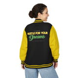 Unisex Heavyweight Letterman Jacket – Hustle for Your Dreams, Motivational Jacket, College Spirit Wear, Trendy Varsity Jacket, Unique [...]