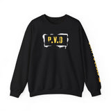 P.V.D. Crewneck Sweatshirt – Stay Focused Yellow Sleeve Graphic