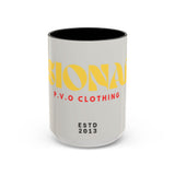 Bold P.V.O Accent Coffee Mug - Unique Gift for Coffee Lovers, Home Office Decor, Casual Vibe, 11 & 15oz