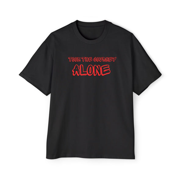 Men's Motivational Heavy Oversized Tee - Perfect for Self-Care, Casual Wear, Gym Sessions, Gift for Him, Journey Inspiration