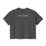 Positive Vibes Only Boxy Tee - Stay Focused Women's Top