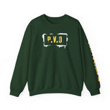 P.V.D. Crewneck Sweatshirt – Stay Focused Yellow Sleeve Graphic