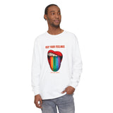 Keep Your Feelings Unisex Long Sleeve T-Shirt - Colorful Rainbow Design
