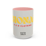 Bold P.V.O Accent Coffee Mug - Unique Gift for Coffee Lovers, Home Office Decor, Casual Vibe, 11 & 15oz