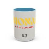 Bold P.V.O Accent Coffee Mug - Unique Gift for Coffee Lovers, Home Office Decor, Casual Vibe, 11 & 15oz