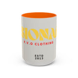 Bold P.V.O Accent Coffee Mug - Unique Gift for Coffee Lovers, Home Office Decor, Casual Vibe, 11 & 15oz