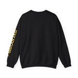 P.V.D. Crewneck Sweatshirt – Stay Focused Yellow Sleeve Graphic
