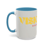 Bold P.V.O Accent Coffee Mug - Unique Gift for Coffee Lovers, Home Office Decor, Casual Vibe, 11 & 15oz