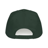 Embroidered PVŌ Square Logo Baseball Cap — Forest Green Mid-Profile Snapback