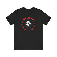 Support Small Business Unisex Tee - Black Short Sleeve T-Shirt