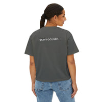 Positive Vibes Only Boxy Tee - Stay Focused Women's Top