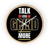 Motivational Wall Clock: Talk Less Grind More, Home Office Decor, Gift for Entrepreneurs, Time Management, Inspirational Wall Art