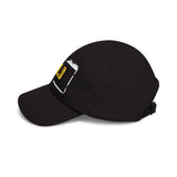 Dad Cap — P.V.D. Distressed Logo Hat | Vintage-Stencil Baseball Cap for Urban, Casual Wear